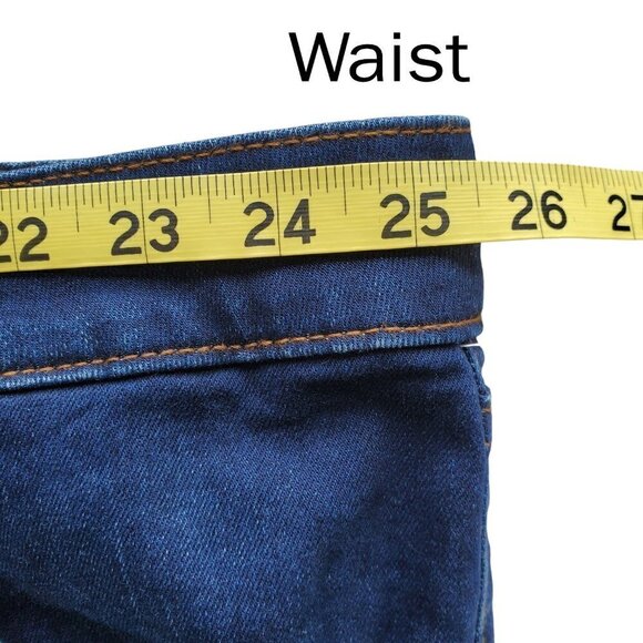 Old Navy NWT Mid Rise POP Icon Skinny Dark Blue Rinse (Fern) Curvy Girls 28 - Picture 10 of 15